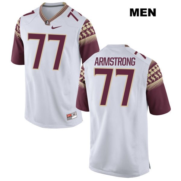 Men's NCAA Nike Florida State Seminoles #77 Christian Armstrong College White Stitched Authentic Football Jersey RKV3069SD